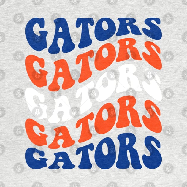 Florida Gators Football Wave Font Design by Violet Ray Design